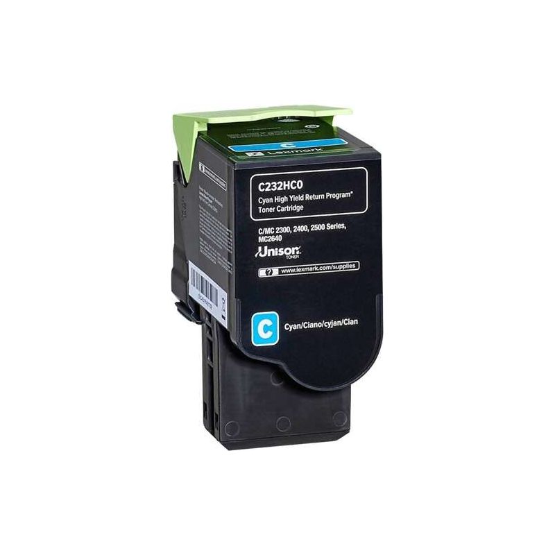 Cartucho de tóner compatible -  LEXMARK C232HC0  -  cian  -  (C232HC0)