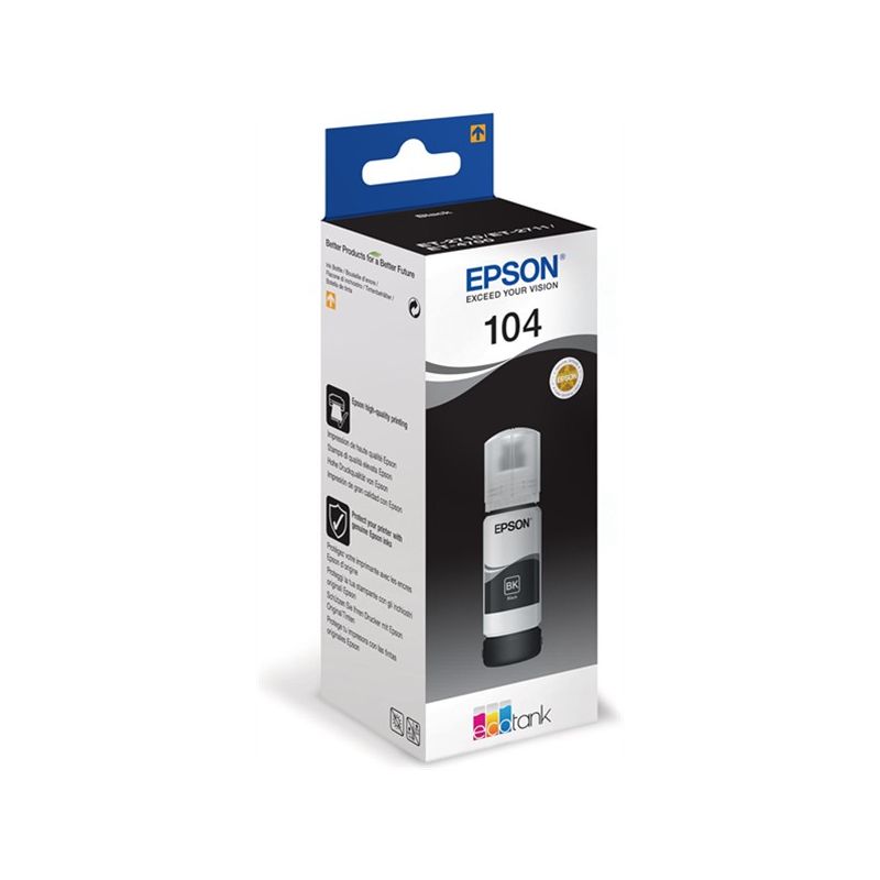 Epson 104 Negro Botella de Tinta Original - C13T00P140