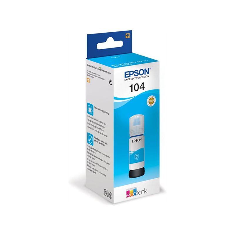 Epson 104 Cyan Botella de Tinta Original - C13T00P240