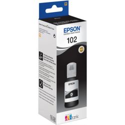 Epson 102 Negro Botella de Tinta Pigmentada Original - C13T03R140