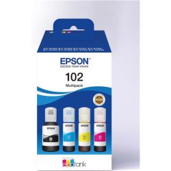 Epson 102 Pack de 4 Botellas de Tinta Originales - C13T03R640