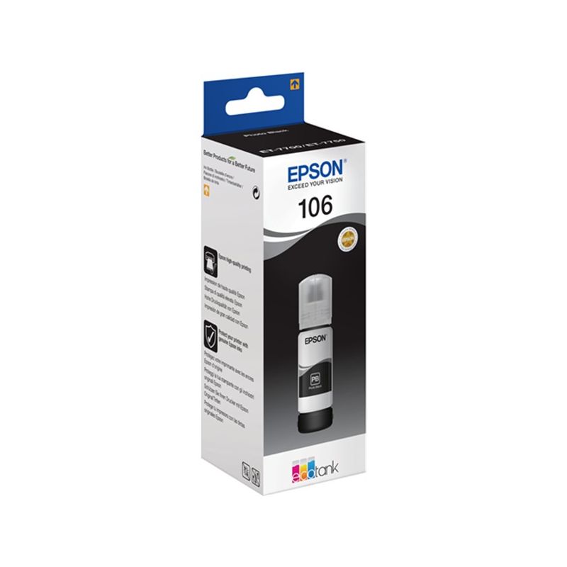 Epson 106 Negro Photo Botella de Tinta Original - C13T00R140
