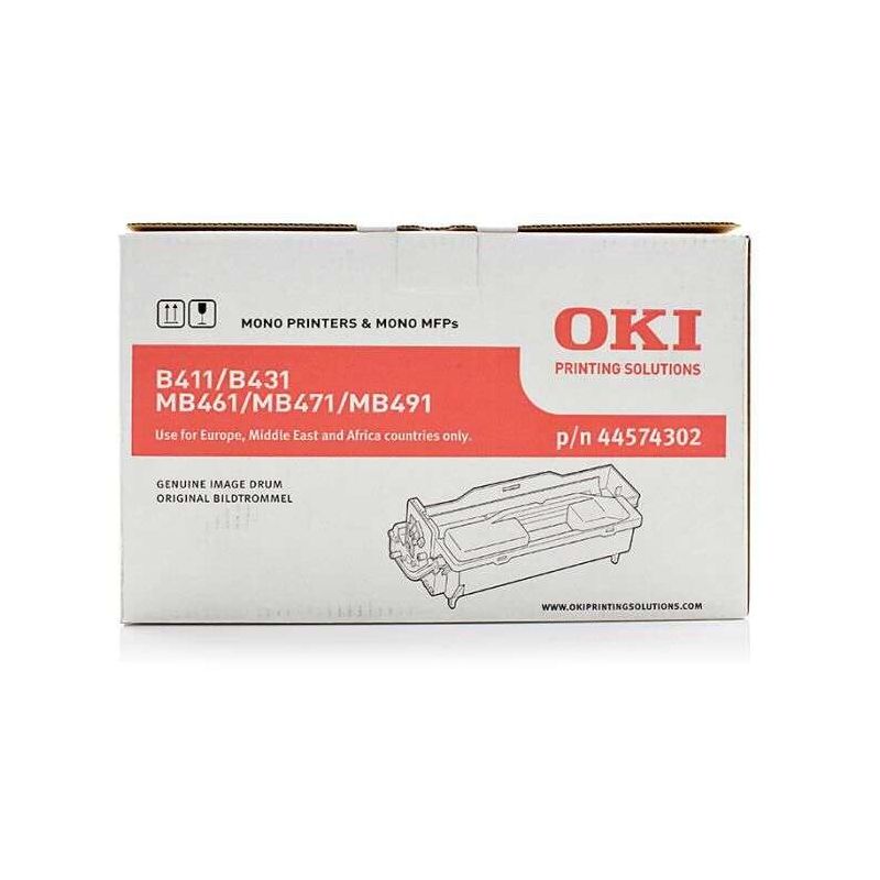 OKI B411/B431/MB461/MB471/MB491/B412/B432/B512/MB472/MB492/MB562 Tambor de Imagen Original - 44574302 (Drum)