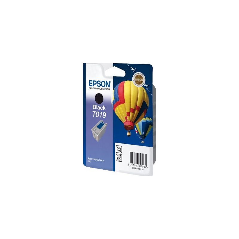 Cartucho de tinta original  -  EPSON T019  -  negro  -  (C13T01940110)