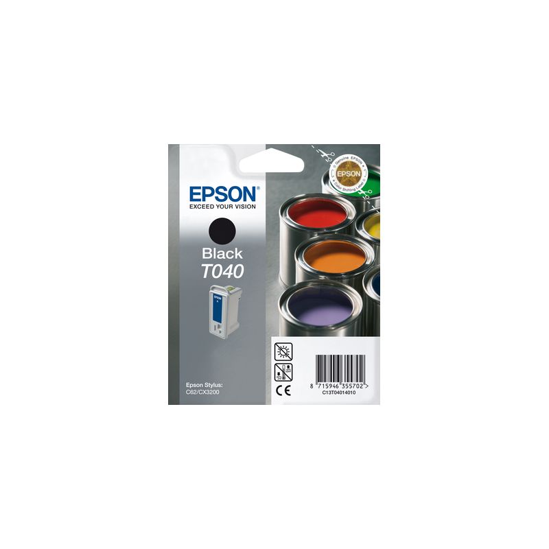 Cartucho de tinta original  -  EPSON T040  -  negro  -  (C13T04014010)