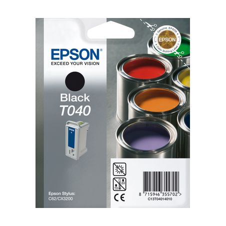 Cartucho de tinta original  -  EPSON T040  -  negro  -  (C13T04014010)