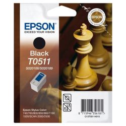 Cartucho de tinta original  -  EPSON T0511  -  negro  -  (C13T05114010)