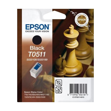 Cartucho de tinta original  -  EPSON T0511  -  negro  -  (C13T05114010)