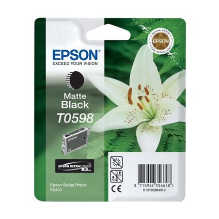 Cartucho de tinta original  -  EPSON T0598  -  negro mate  -  (C13T05984010)