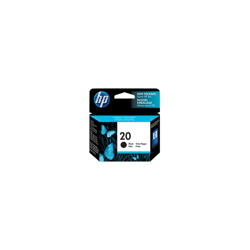 Cartucho de tinta original  -  HP 20  -  negro  -  (C6614DE)