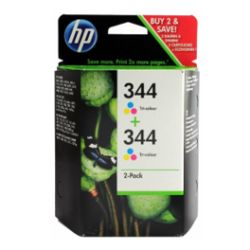 Pack 2 cartuchos de tinta originales  -  HP 344  -  1 color + 1 color  -  (C9505EE)