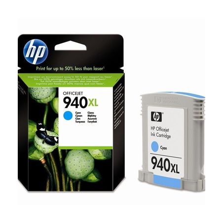 Cartucho de tinta original  -  HP 940XL  -  cian  -  (C4907AE)  -  gran capacidad