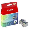 Pack 2 cartuchos de tinta originales  -  CANON BCI-16 C  -  1 color + 1 color  -  (9818A002)