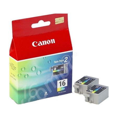 Pack 2 cartuchos de tinta originales  -  CANON BCI-16 C  -  1 color + 1 color  -  (9818A002)