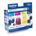 Pack de 4 cartuchos de tinta originales  -  BROTHER LC980  -  1 negro + 1 cian + 1 magenta + 1 amarillo  -  (LC980VALBP)