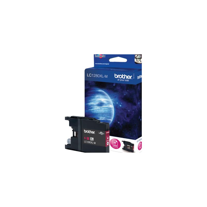 Cartucho de tinta original  -  BROTHER LC1280XLM  -  magenta  -  (LC-1280XLM)  -  gran capacidad