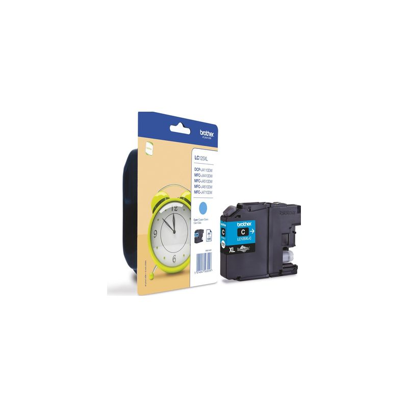 Cartucho de tinta original  -  BROTHER LC125XLC  -  cian  -  (LC-125XLC)  -  gran capacidad