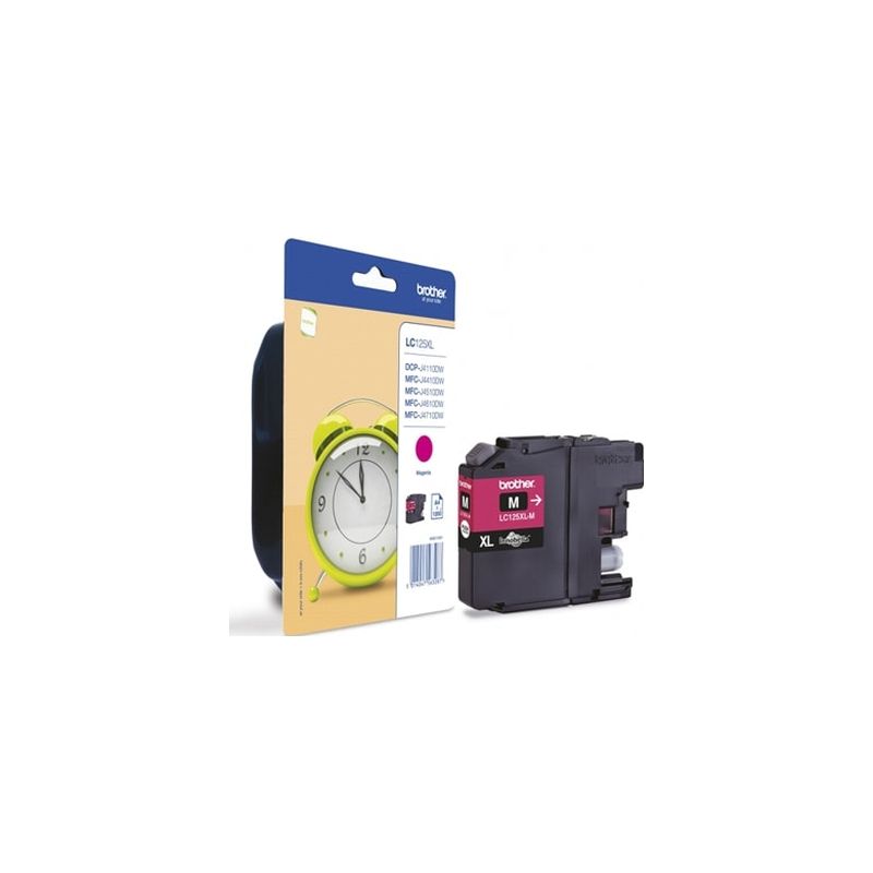 Cartucho de tinta original  -  BROTHER LC125XLM  -  magenta  -  (LC-125XLM)  -  gran capacidad