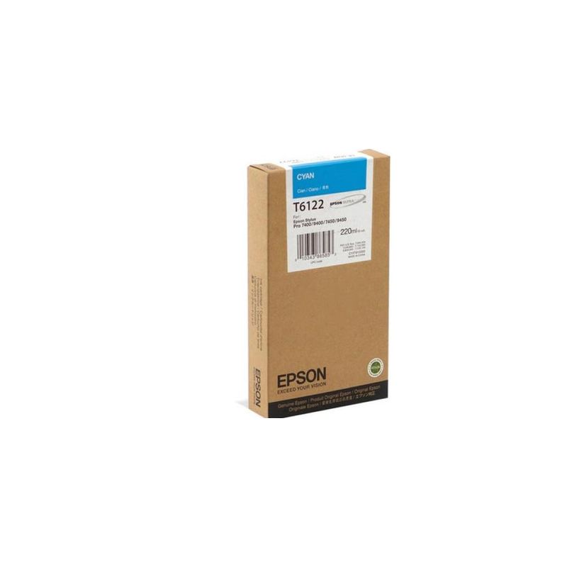 Cartucho de tinta original  -  EPSON T6122  -  cian  -  (C13T612200)