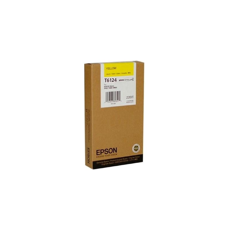 Cartucho de tinta original  -  EPSON T6124  -  amarillo  -  (C13T612400)