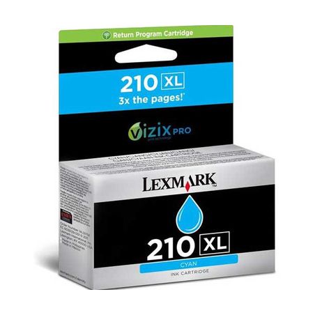 Cartucho de tinta original  -  LEXMARK 210XL  -  cian  -  (14L0175E)  -  gran capacidad