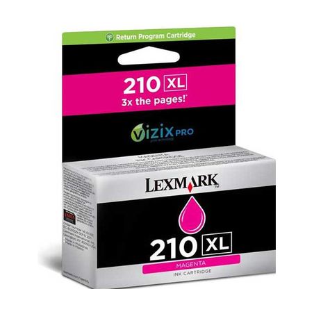 Cartucho de tinta original  -  LEXMARK 210XL  -  magenta  -  (14L0176E)  -  gran capacidad