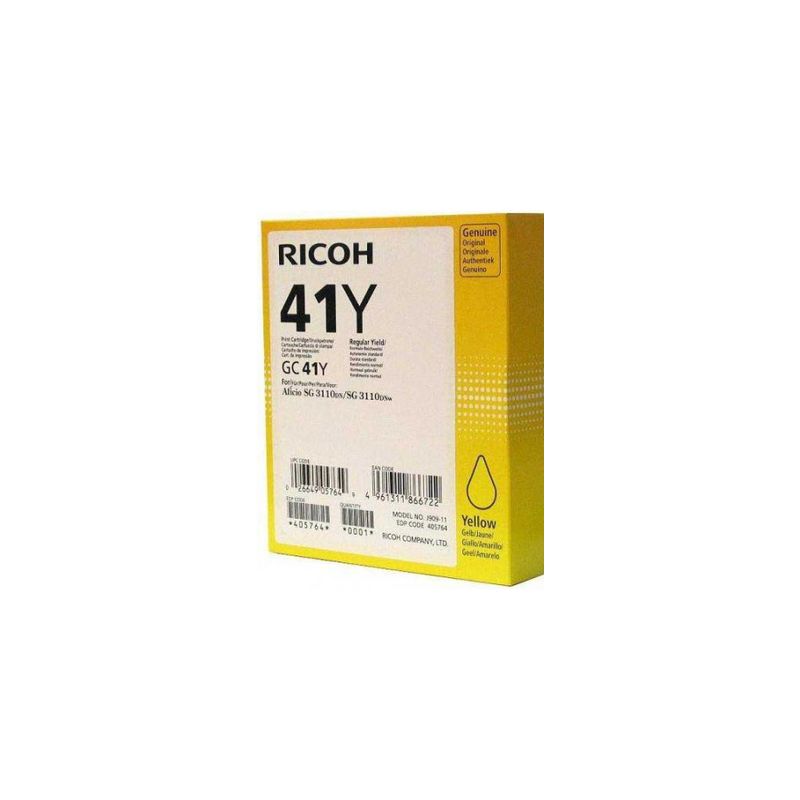 Cartucho de tinta original  -  RICOH GC-41 Y  -  amarillo  -  (405764)