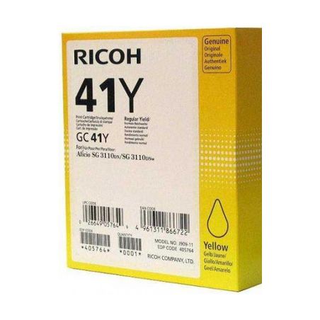 Cartucho de tinta original  -  RICOH GC-41 Y  -  amarillo  -  (405764)