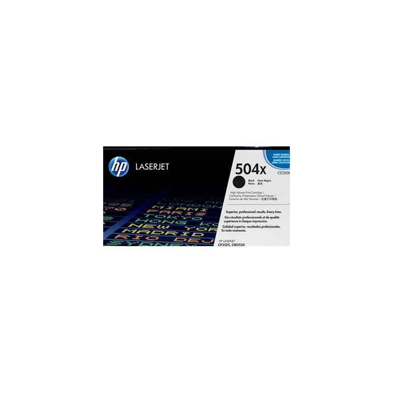 Toner original  -  HP 504X  -  negro  -  (CE250X)