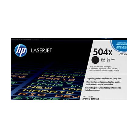 Toner original  -  HP 504X  -  negro  -  (CE250X)