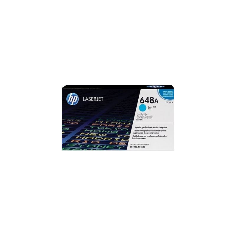 Toner original  -  HP 648A  -  cian  -  (CE261A)