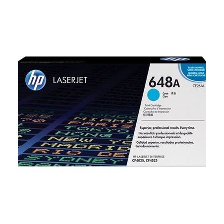 Toner original  -  HP 648A  -  cian  -  (CE261A)