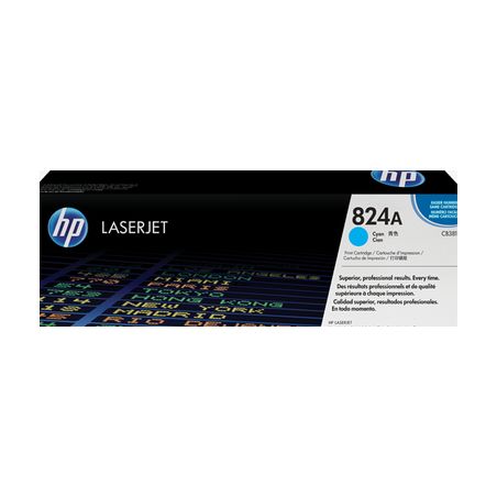 Toner original  -  HP 824A  -  cian  -  (CB381A)