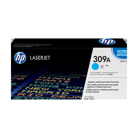 Toner original  -  HP 309A  -  cian  -  (Q2671A)