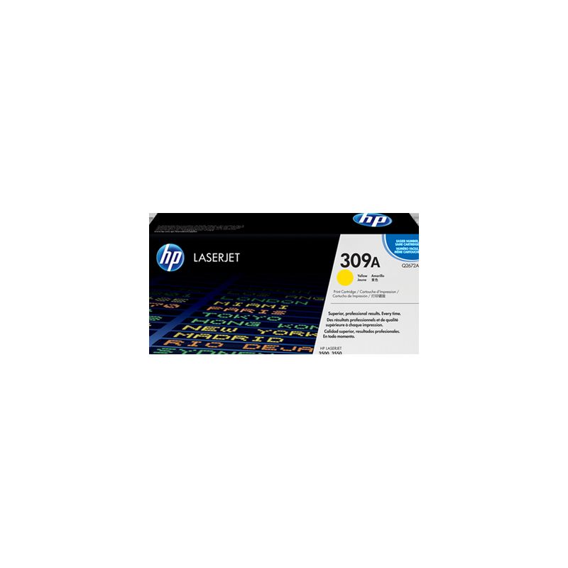 Toner original  -  HP 309A  -  amarillo  -  (Q2672A)