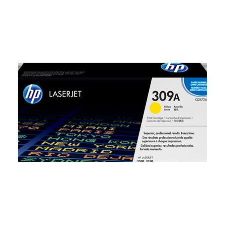 Toner original  -  HP 309A  -  amarillo  -  (Q2672A)