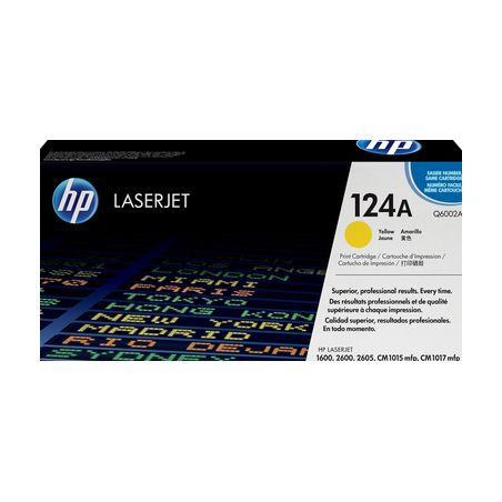 Toner original  -  HP 124A  -  amarillo  -  (Q6002A)