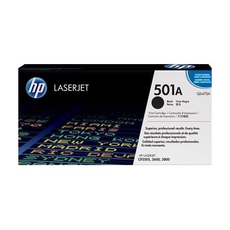 Toner original  -  HP 501A  -  negro  -  (Q6470A)