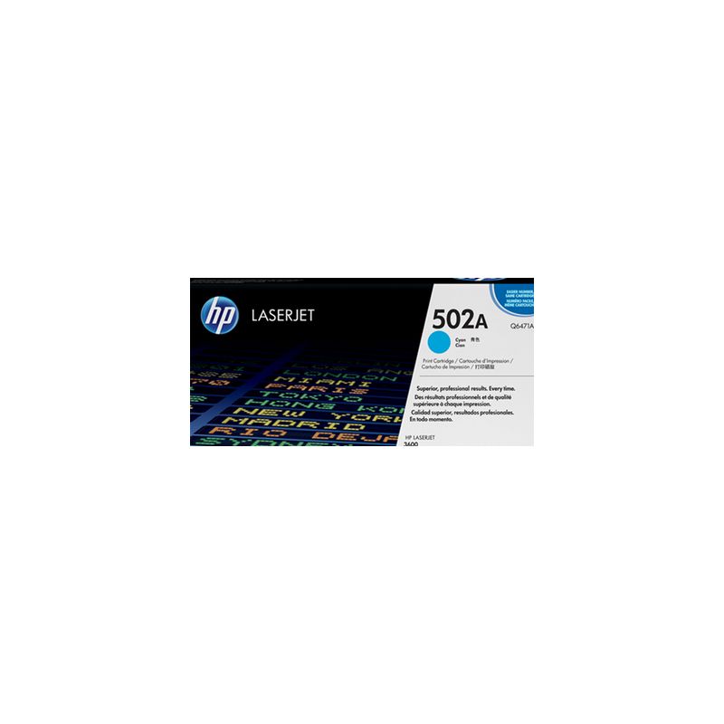 Toner original  -  HP 502A  -  cian  -  (Q6471A)