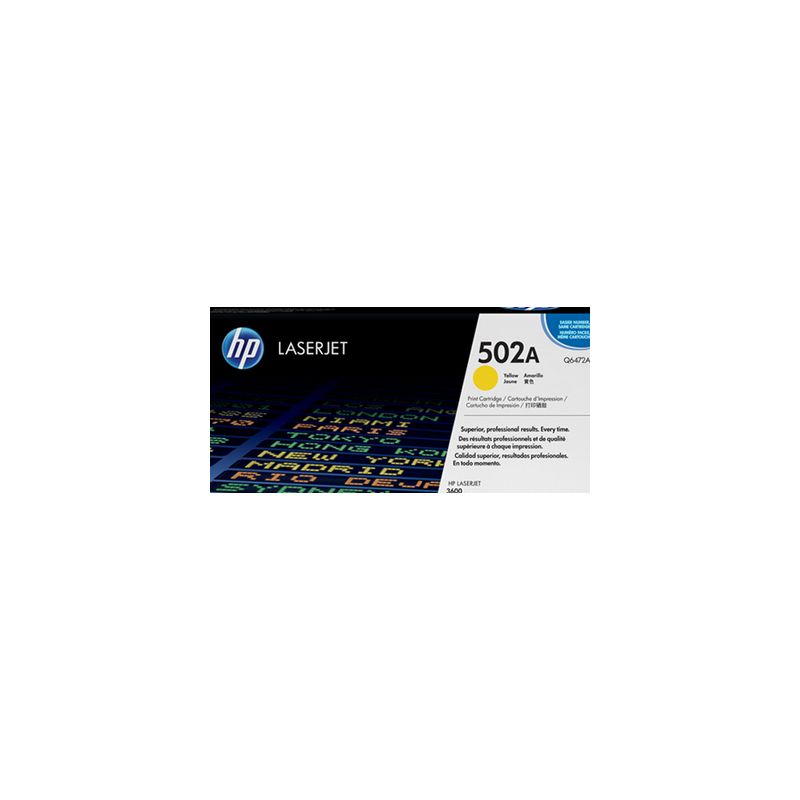 Toner original  -  HP 502A  -  amarillo  -  (Q6472A)