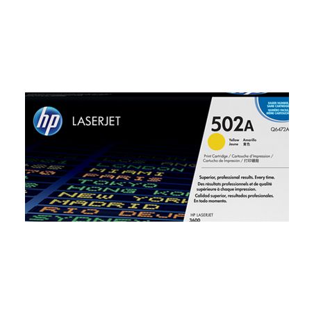 Toner original  -  HP 502A  -  amarillo  -  (Q6472A)