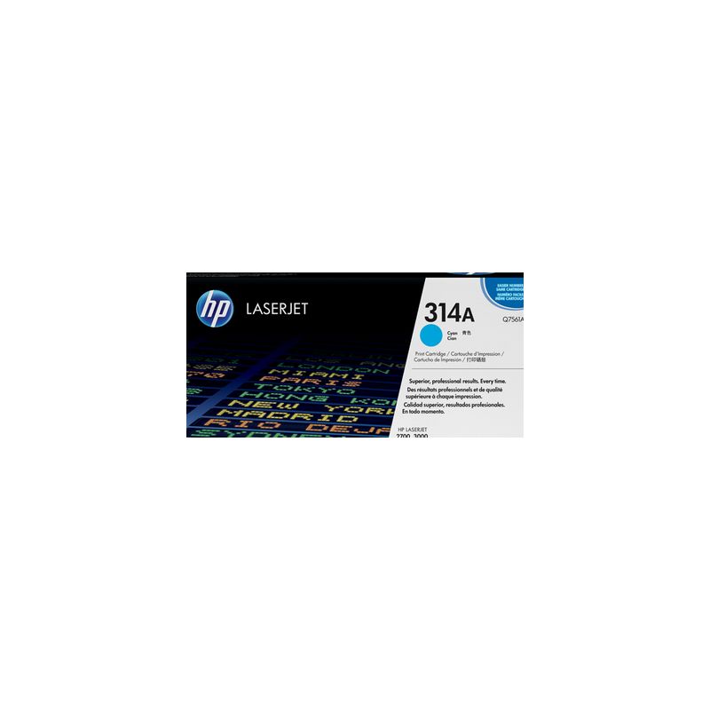 Toner original  -  HP 314A  -  cian  -  (Q7561A)