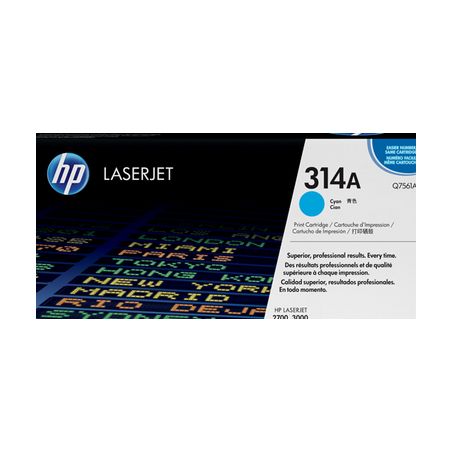 Toner original  -  HP 314A  -  cian  -  (Q7561A)