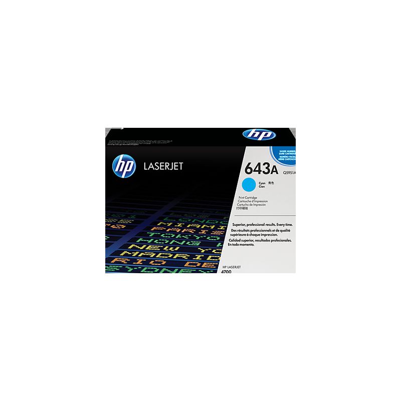 Toner original  -  HP 643A  -  cian  -  (Q5951A)