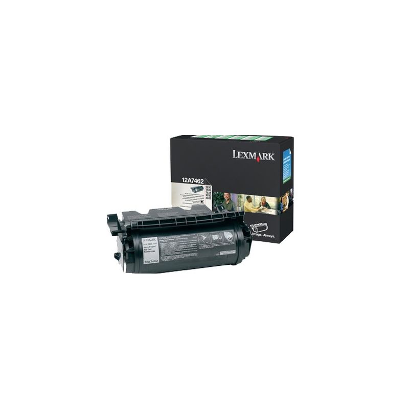 Toner original  -  LEXMARK 12A7462  -  negro  -  (12A7462)