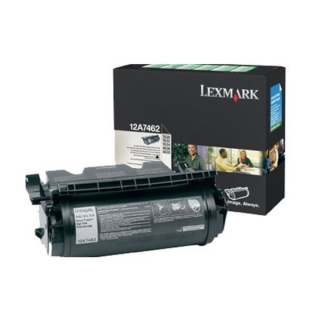 Toner original  -  LEXMARK 12A7462  -  negro  -  (12A7462)