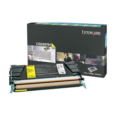 Toner original  -  LEXMARK C5240YH  -  amarillo  -  (C5240YH)