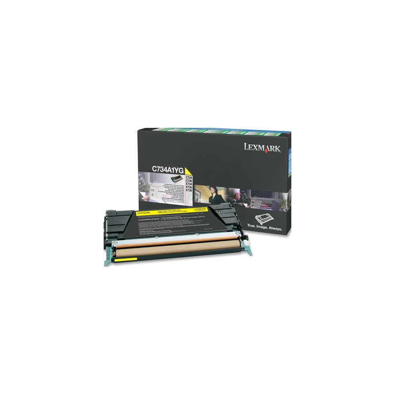 Toner original  -  LEXMARK C734A1YG  -  amarillo  -  (C734A1YG)