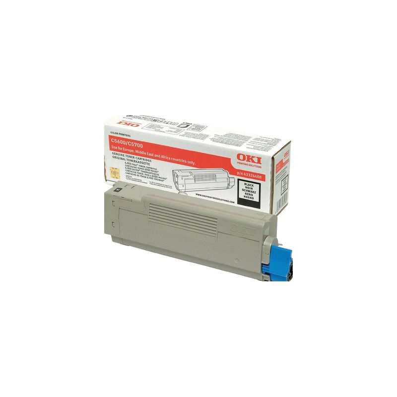 Toner original  -  OKI 43324408  -  negro  -  (43324408)