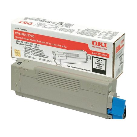 Toner original  -  OKI 43324408  -  negro  -  (43324408)